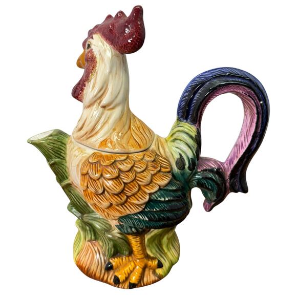 Rooster Teapot Heartfelt Kitchen Creations Vintage 1999 Farmhouse Country Barn - Picture 2 of 16